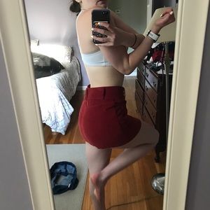 Free People Corduroy Button mini skirt